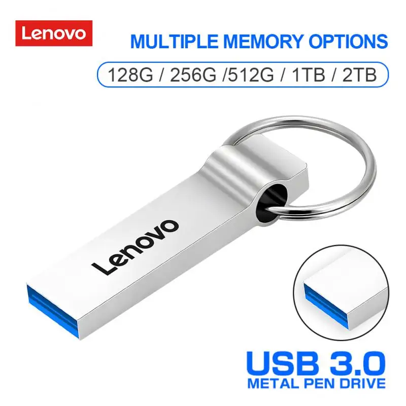 

Original Lenovo Flash Drive 2TB USB 3.0 Waterproof High Speed USB Stick Portable SSD 512GB Metal Pendrive U Disk USB Memories
