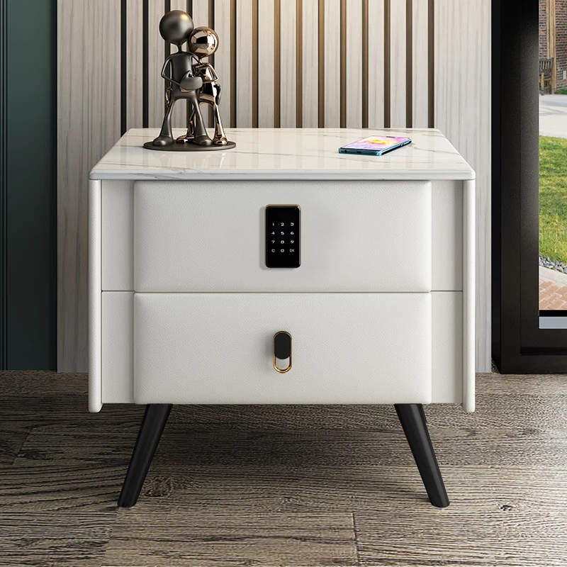 

Smart Lateral Bedroom Nightstands Dressers Nordic Bedside Table Nightstands Coffee White Meuble De Rangement Modern Furniture