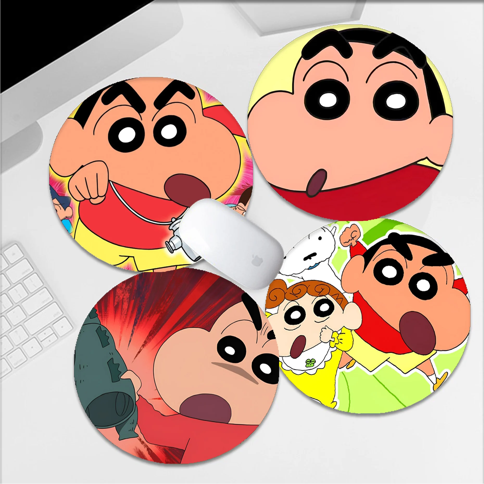 

MINISO C-Crayon S-Shin-Chan Rubber Small Kawaii Cartoon Anime Gaming Mouse Pad Keyboard Mouse Mats Deskpad Girls Deskpad Home