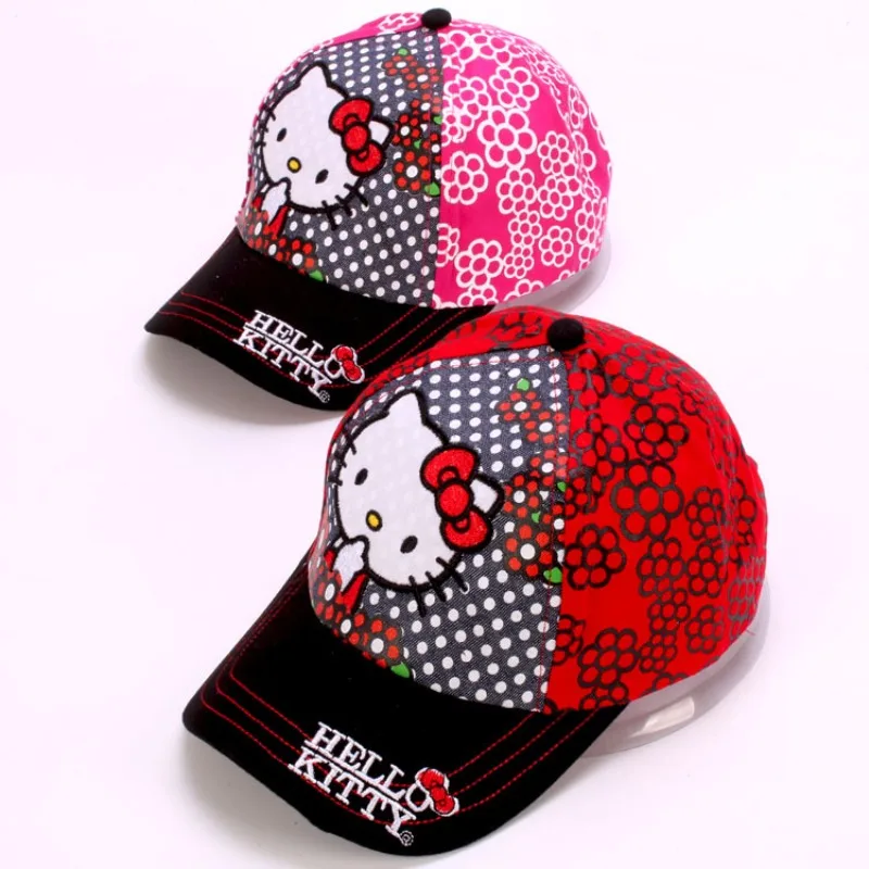 

Детская шляпа Sanrio, Hello Kitty, Солнцезащитная шляпа для отдыха на открытом воздухе, модная универсальная Солнцезащитная шляпа, детский подарок