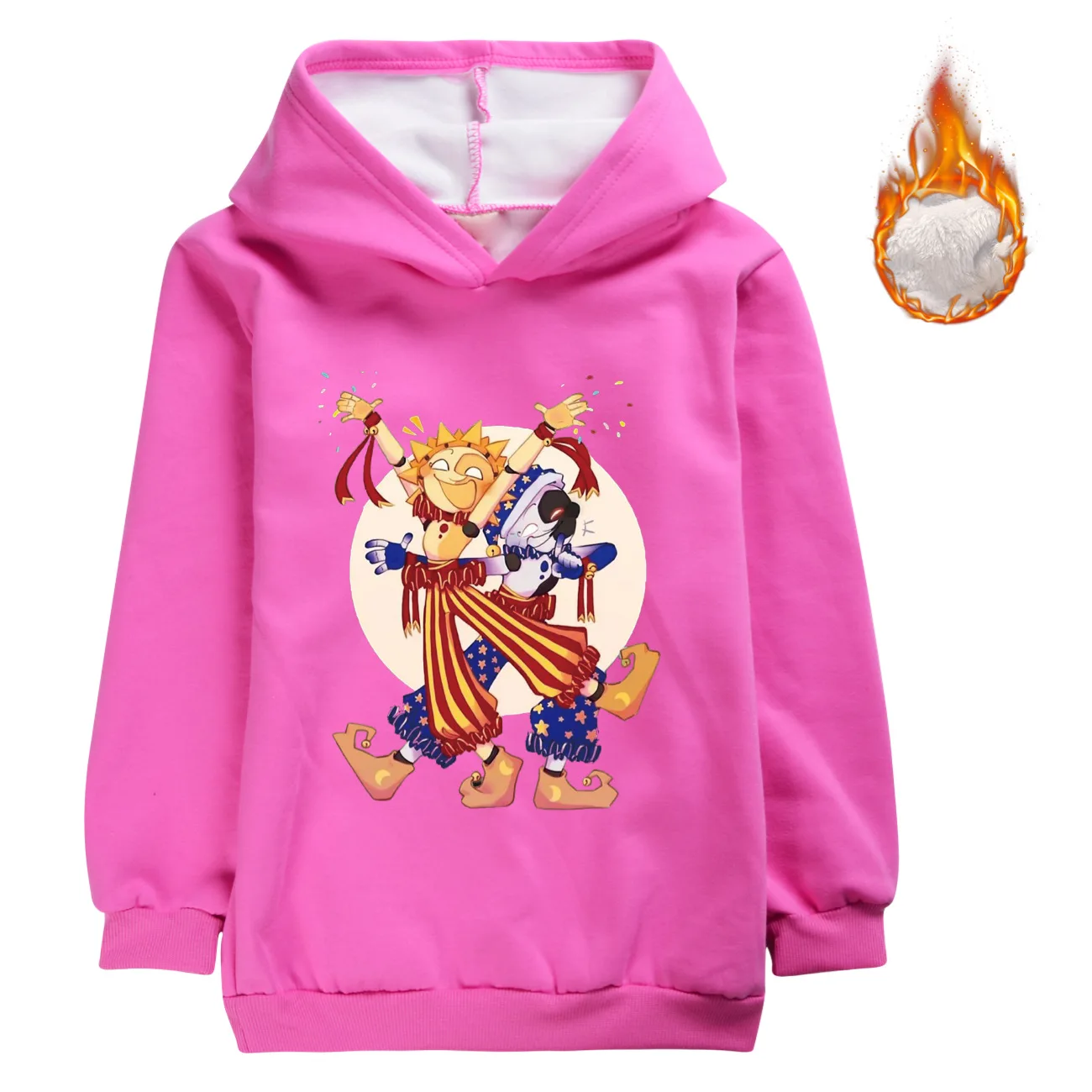 Детские бархатные толстовки пуловеры Fnaf Sundrop одежда зимние детские пальто с