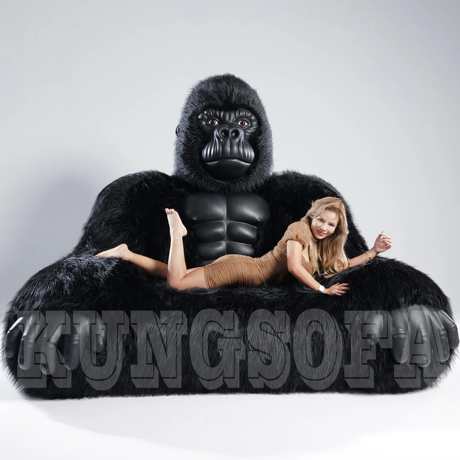 Фото Новый надувной диван-кресло Gorilla — креативный дизайн, воздушный диван на 2-3 человека, для использования в помещении и на открытом воздухе в гостиной/офисе/саде №3