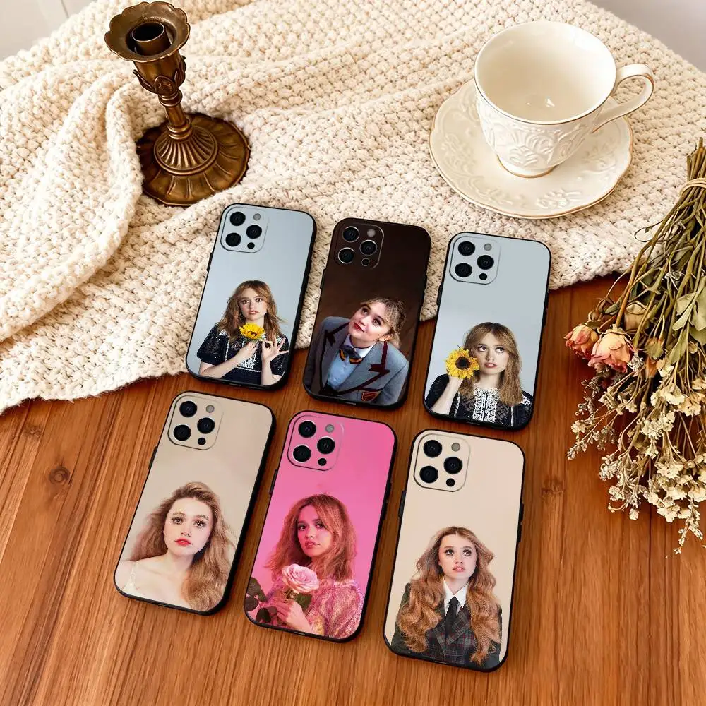 Фото Деревянный чехол для телефона Actor A-Aimee Lou для iPhone 17,16,15,14,13,12,11 Plus, Pro Max, мягкий силиконовый черный чехол №1