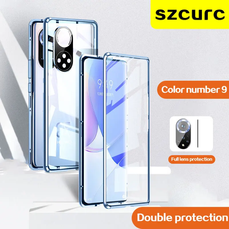 Ceny Do Obudowy Huawei Nova 9 Pro. Nowa 360 ° Pełna Ochrona Revent Peep Magnetyczna Adsorpcja Szklana Osłona Telefonu Nova 9 Novo 9 Nove 9