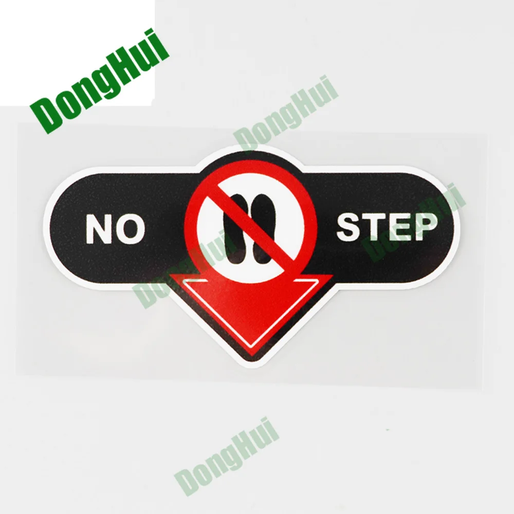 

Warning-no Step Plastic Sign Don't Stay Here Car Window Stickers Rear Windshield Helmet Tablet Camper Van Skateboard Decals