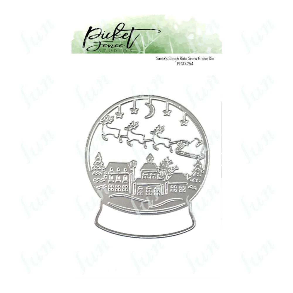 

Metal Cutting Dies Scrapbooking Diy Paper Card Embossing Craft Supplies Diary Santa's Sleigh Ride Snow Cut Die 2022 New Decor