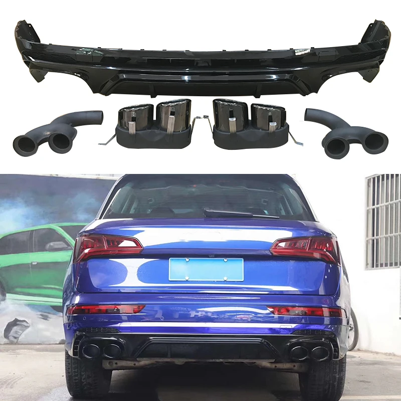 

For Audi Q5 Sport Style 2018-2020 Refit SQ5 Style Rear Bumper Diffuser Lip