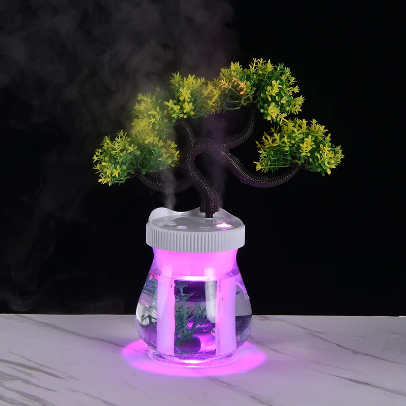 

Увлажнитель воздуха светодиодный настольный креативный с беспроводной зарядкой, лампа для ароматерапии и гостиной, спальни