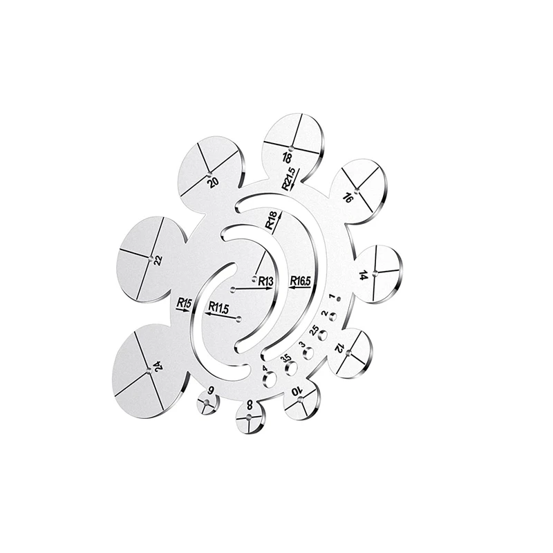 

Retail Round Leather Cutting Tools Metal Corner Cutting Ruler Circle For DIY Leathercraft Working Drawing Leather Projects