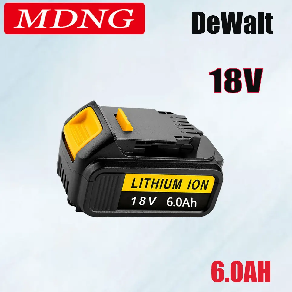 

100% Original For DeWalt 18V 6000mAh Rechargeable Power Tools Battery with LED Li-ion Replacement DCB205 DCB204-2 20V DCB206