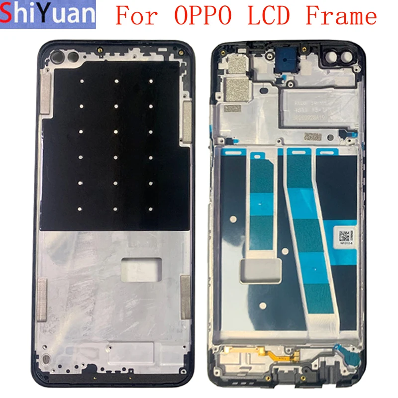 Housing Middle Frame LCD Bezel Plate Panel Chassis For OPPO A94 A92 A74 A95 A72 A52 A53 A91 Phone Metal LCD Frame Replacement