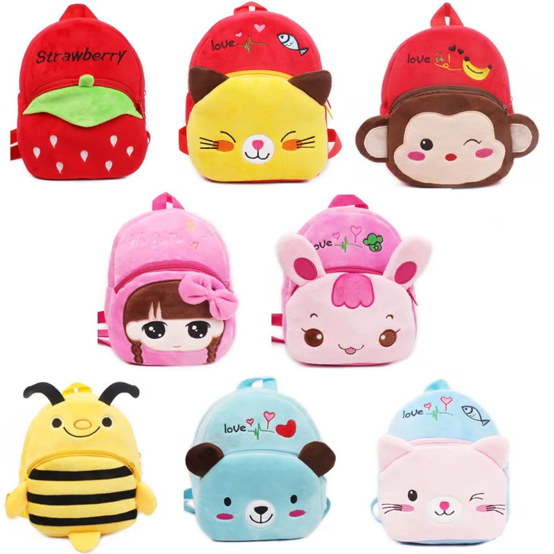 New Baby Backpack 1 To 2 Years Girl Boy Bag Infant Children Kindergarten Bag Plush Toy Cartoon Anime Child Preschool Backpack
