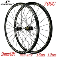 700c road wheels disc brakes road bike whees bicycle road wheelset 30mm alloy rim direct pull spoke 9mmqr thru axle15mm12mm