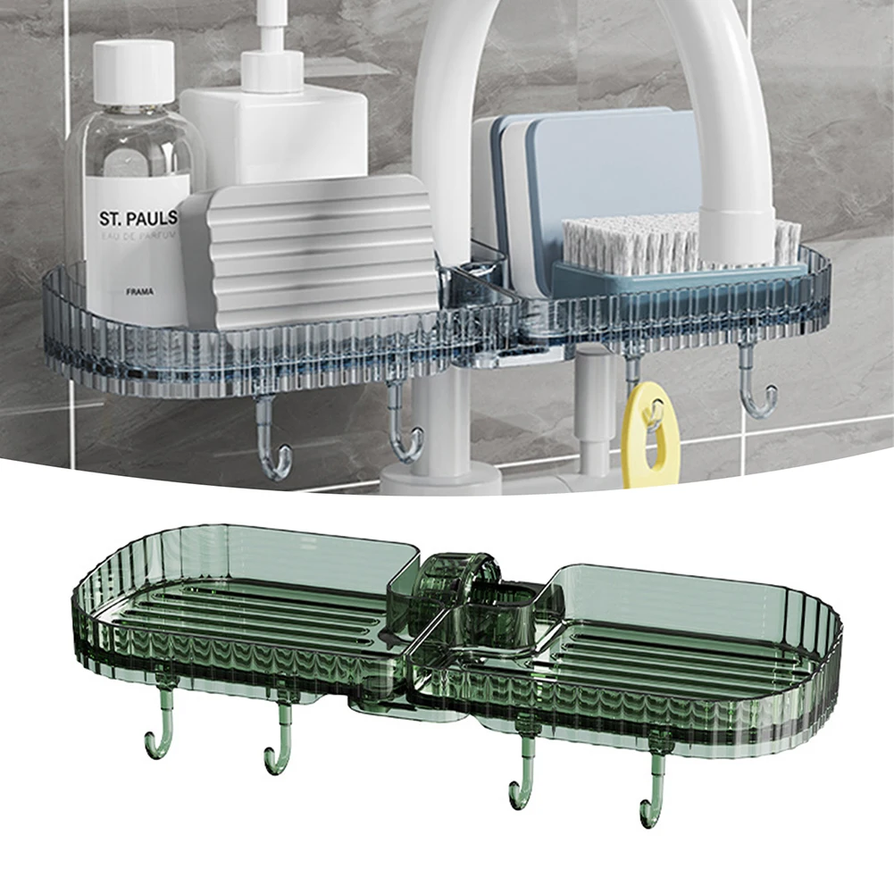 

Прозрачная стойка для хранения крана, многофункциональная прочная стойка для тряпки для ванной и дома
