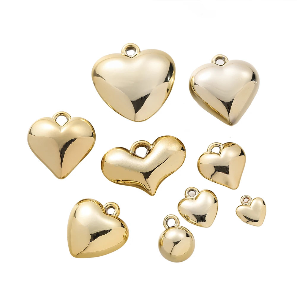 2 шт./лот CCB большие подвески в форме сердца для DIY серьги ожерелье браслет