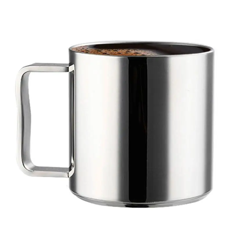 

Stainless Steel Mug Portable And Durable Coffee Mug Double Wall Reusable Thermal Camping Cup With Handle Coffee Tumbler Outdoor