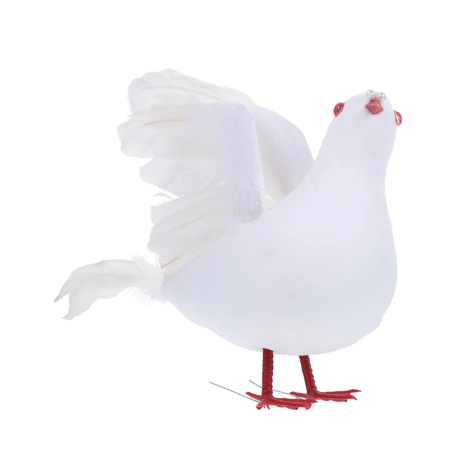 

Birdbirds Dove Artificial Doves Garden Fake Statue White Pigeon Figurine Christmas Decoration Ornaments Simulation Ornament