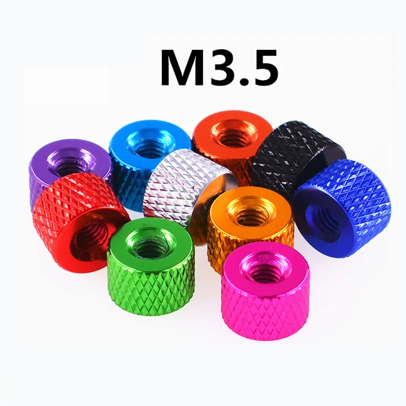 

5Pcs Aluminum Knurled Thumb Nut M3.5 Aluminum Alloy Knurled Hand Nuts For PFV RC Model