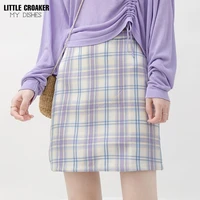 xpqbb preppy style summer plaid skirt women 2022 high waist a line mini skirts woman streetwear lattice short skirts clothes