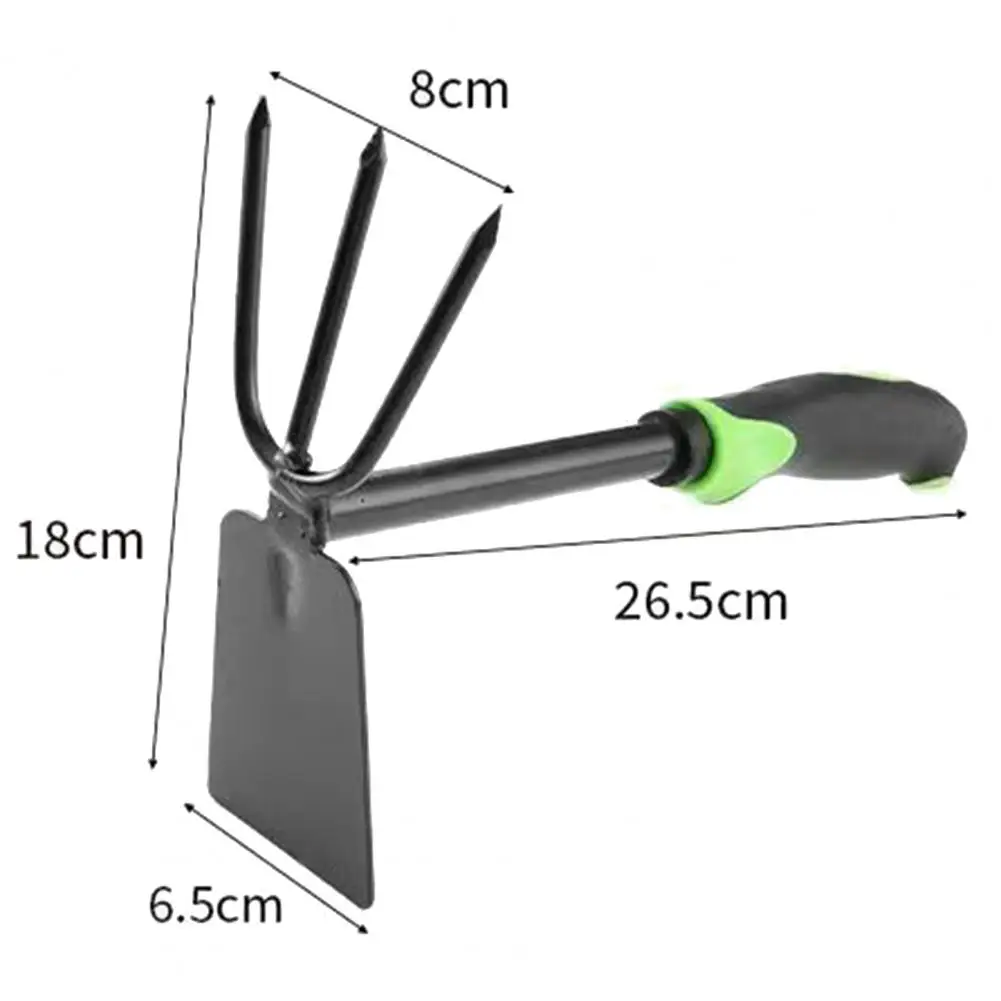 Садовая лопата из утолщенной стали с нескользящей резиновой ручкой для