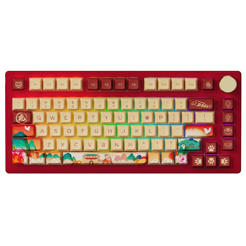 AKKO PC75B Plus год Тигра 2 4G Беспроводная Механическая игровая клавиатура 83 клавиши PBT