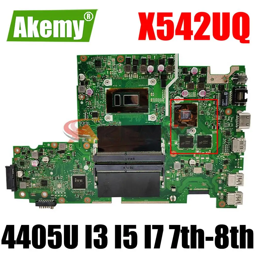 

Материнская плата X542UQ 4405U I3 I5 I7 7-8-го поколения ЦП GT940MX V2G GPU для ASUS FL8000UN V587UN X542U X542UF X542UN материнская плата для ноутбука