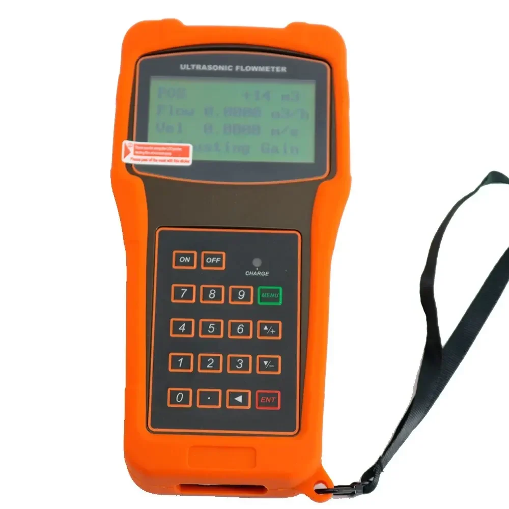 TUF-2000H-TM-1 Handheld Digital Ultrasonic Water Flow Meter Flowmeter for DN50 To 700mm Pipe Size -40 90 Degree