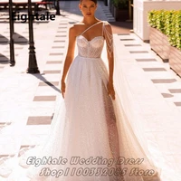eightale 2022 shinning princess wedding dress sequined tulle a line corset top beading boho bridal dress vestidos de novia