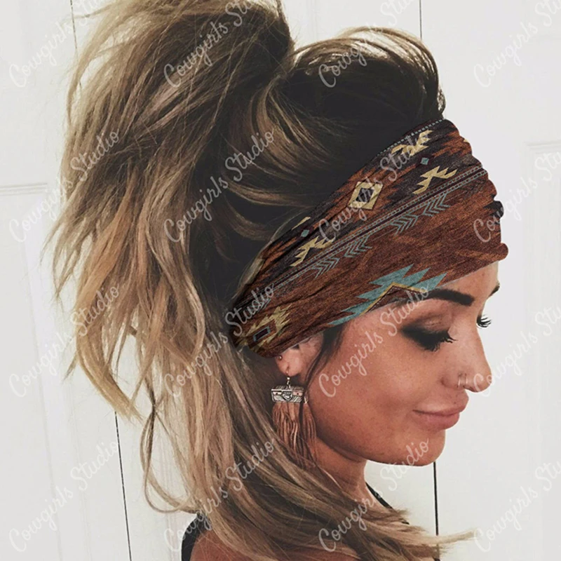 

Женский головной платок с модным принтом в этническом стиле