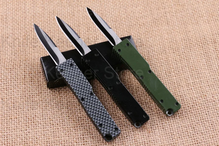 

Micro OTF Tech Knife Combat Troo Series 440 Steel Blade 57HRC Hardness Zinc Aluminum Alloy Handle Self Defense Pocket Knife