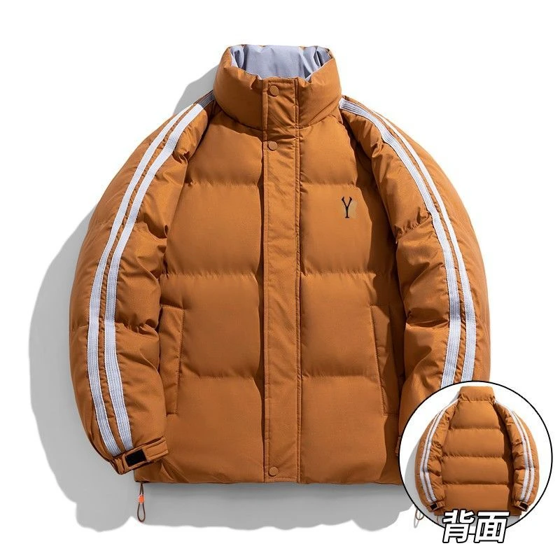 2022 Winter New Style NY Loose Versatile Down Cotton Jacket Warm Cotton Jacket Versatile Coat for Men and Women