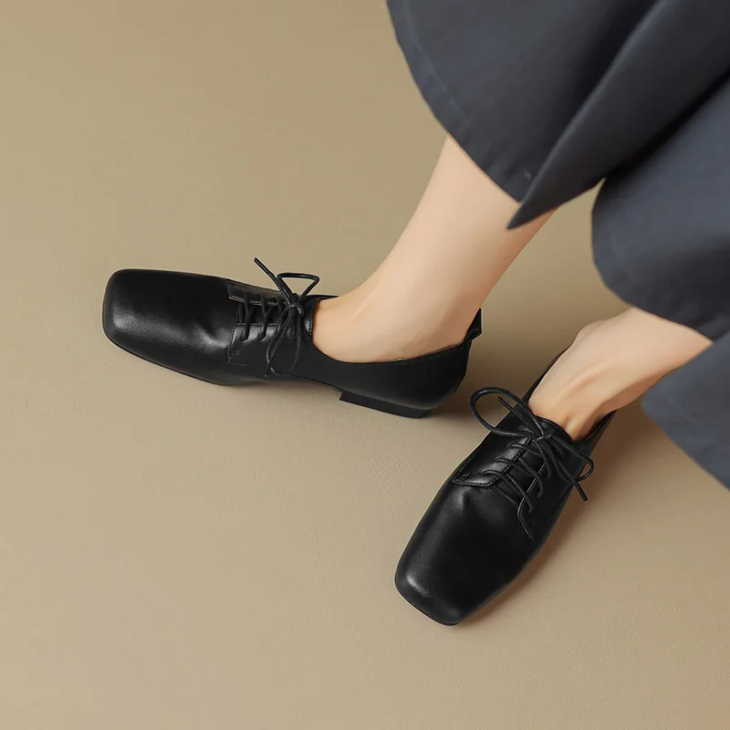 Женские туфли-лодочки Phoentin на шнуровке с глубоким вырезом и низким каблуком