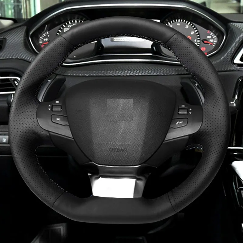 

Черный кожаный чехол для Peugeot 308 2013-2021