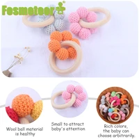 fosmeteor new baby products hemu wood ring teether bracelet baby crochet bead toys teeth teeth molar stick bracelet gift