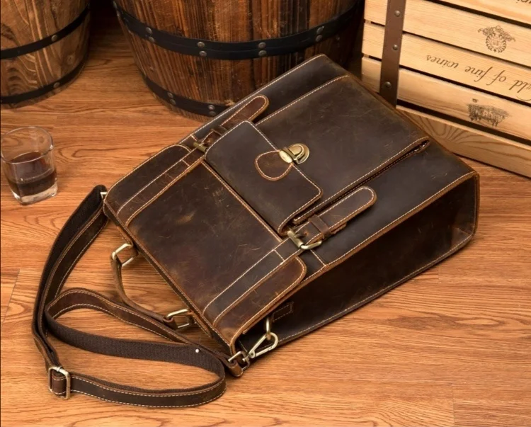 Кожаный рюкзак Crazy Horse сумка-мессенджер на одно плечо школьная сумка унисекс в