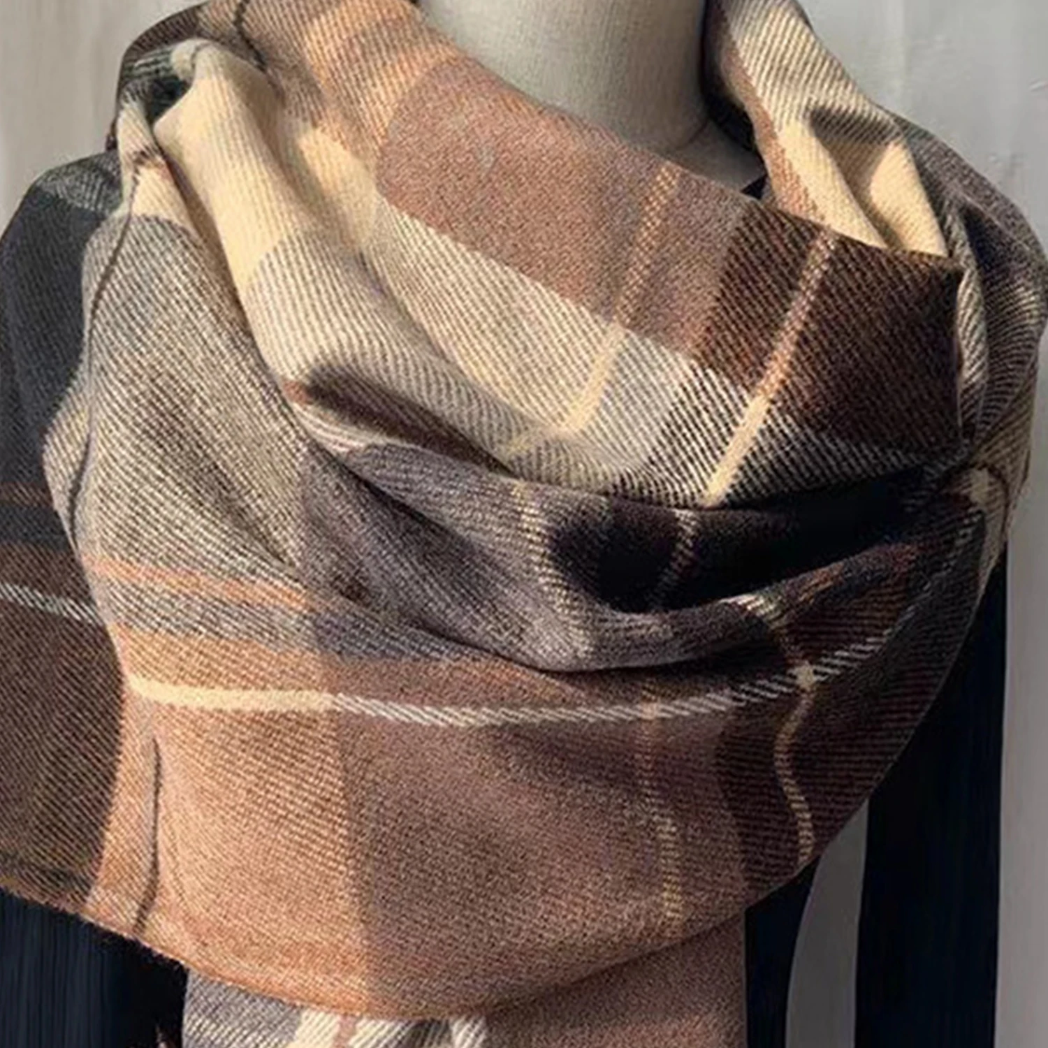 1 шт. зимний шарф в корейском стиле женский британский классический клетчатый