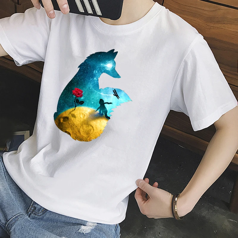 

Little Prince Cartoon Funny T-Shirts Men's Women Casual Comfortable t-shirt Harajuku Tee Shirt 2022 Summer Cotton Y2K Men Tops