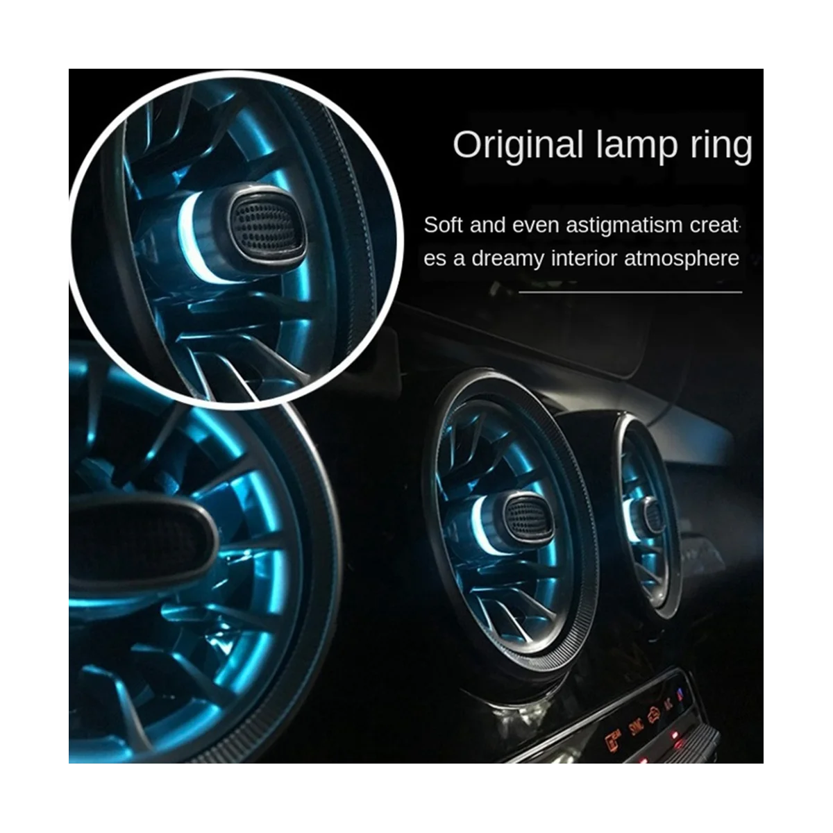 1 комплект вентиляционных отверстий для приборной панели с 64 цветами Женская