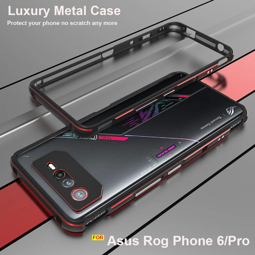 

For Asus Rog Phone 6 Case Original Shockproof Aluminum Bumper Case For Asus ROG Phone6 Pro Metal Frame Camera Cover