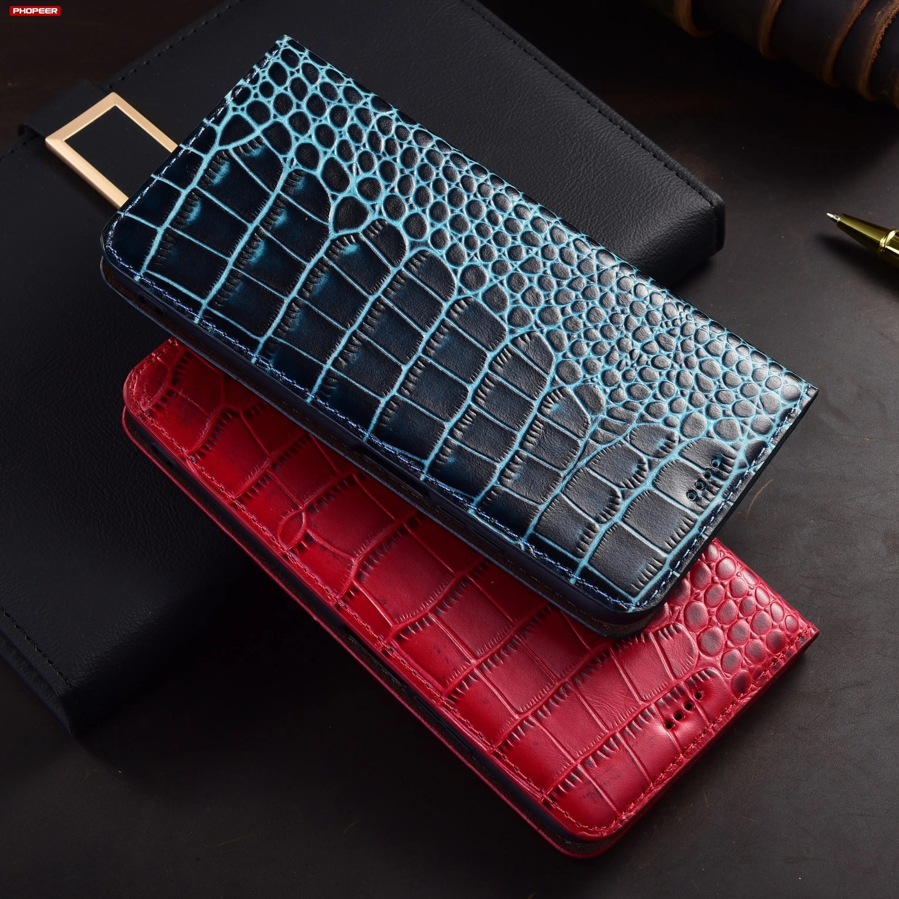 Роскошный чехол из натуральной кожи для Samsung Galaxy S24 S23 S22 S21 S20 Ultra FE S10 S10e S9 S8 Plus Flip Slot