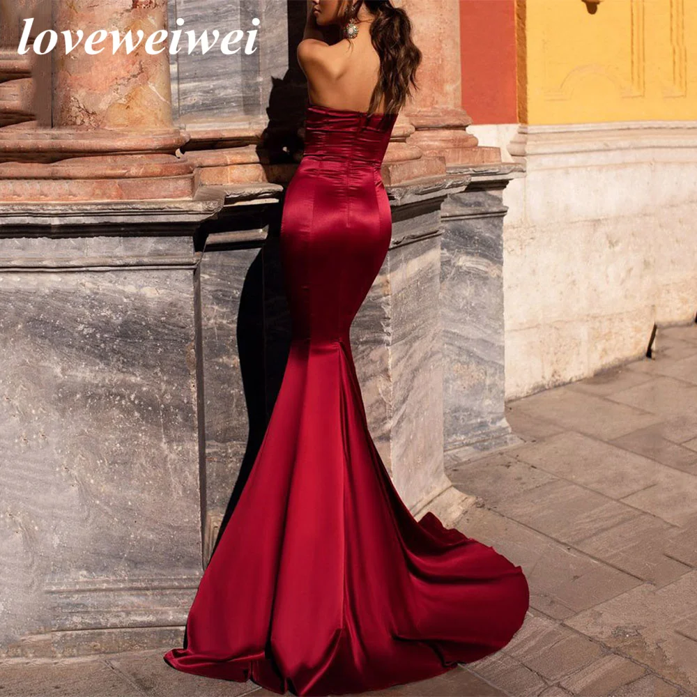 Фото Loveweiwei платья для ношения без одежды для женщин vestido de fiesta de cóctel sin espalda стиль sirena Simple №2