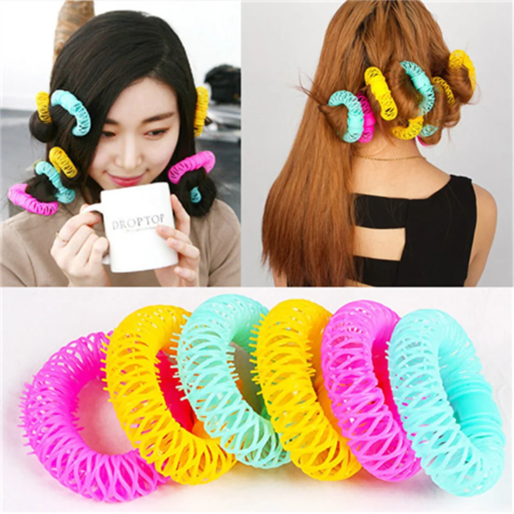 

No Heat Hair Rollers Hair Donuts Styling Curler Hairdresser Bendy Curls Spiral Curls DIY Tool for Women Hair Styling Accessories