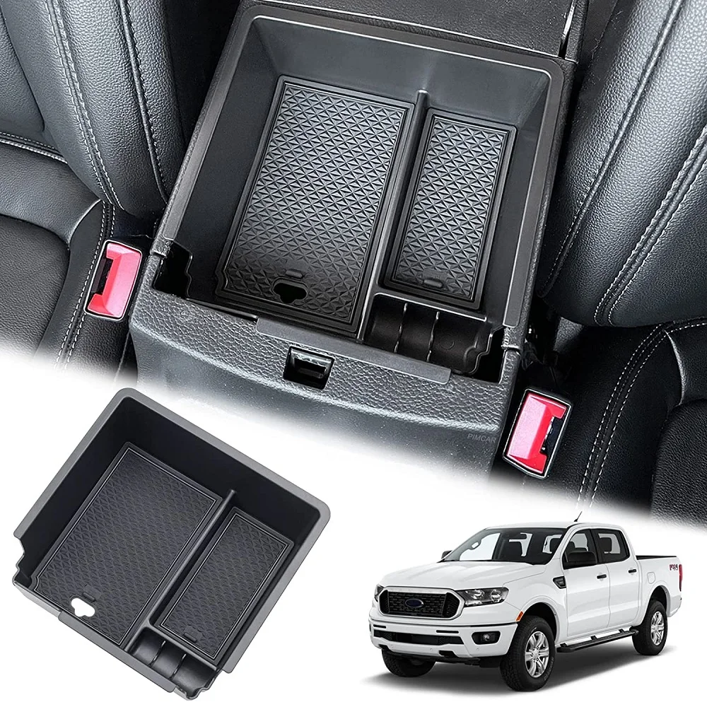 Center Console Organizer For 2012-2019 2020 2021 2022 Ford Ranger Armrest Storage Box Insert Tray Accessories