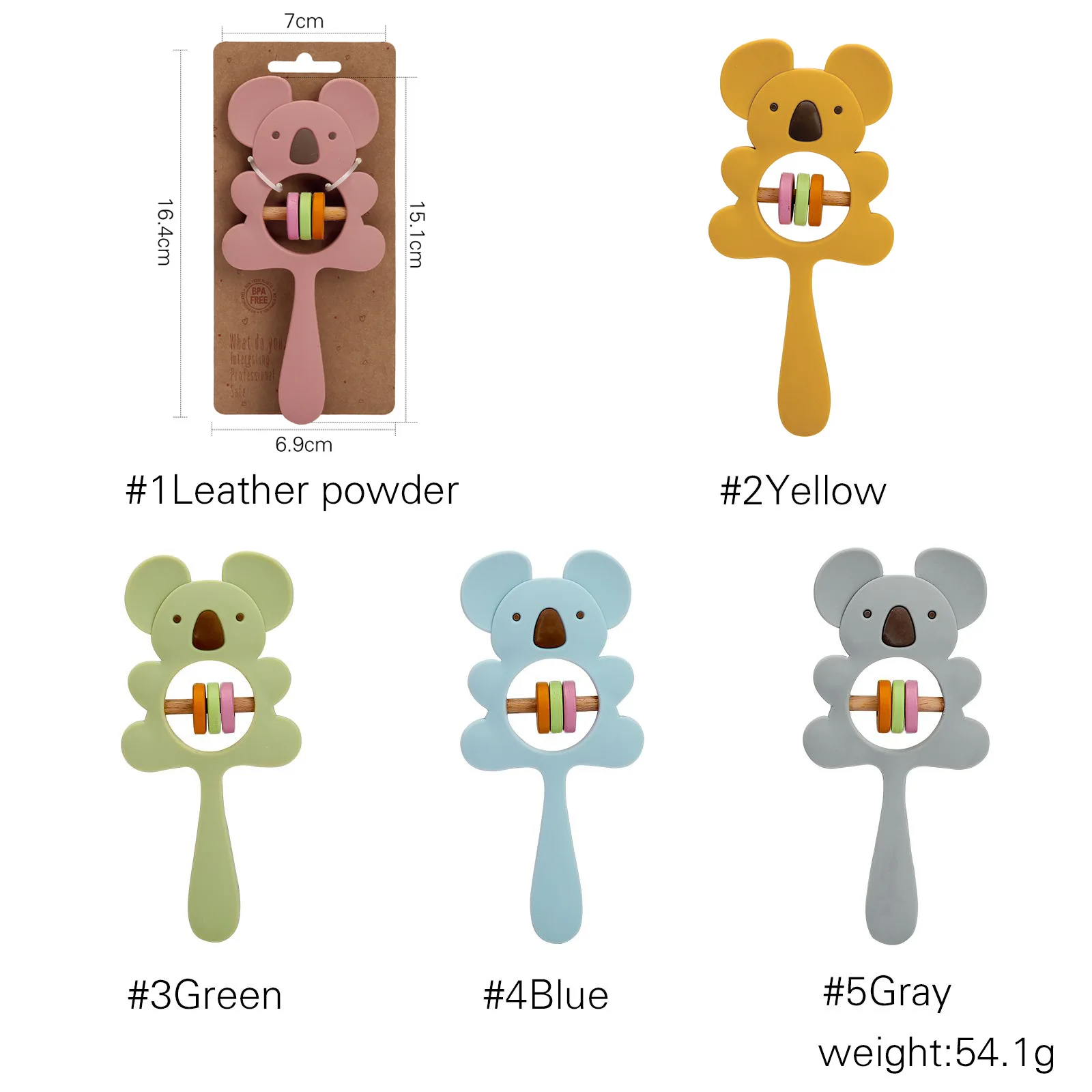 

Silicone Rattles for Kids Animal Koala Handbells Newborn Baby Bed Bell Educational Toys Safe Food Grade Baby Teether Baby Items