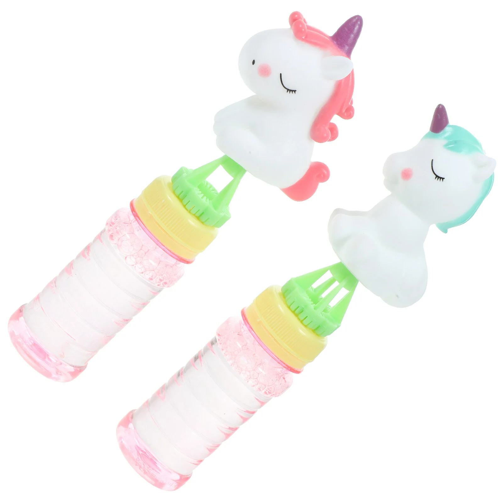 

2 Pcs Blowing Bubble Wand Mini Toys Wands Kids Party Favors Small Bubbles Children Unicorn Design Maker Sticks