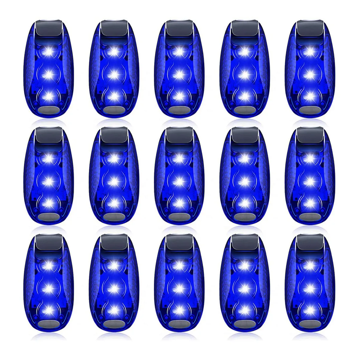 

15 Светодиодный т. светодиодных защитных ламп, прикрепляемых на задних фонарях для бега, велосипеда, прогулок, высокая видимость, синий