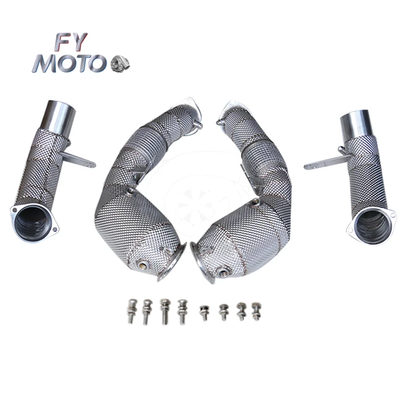 Для BMW M850I G14 G15 G16 M550i G30 M650I 750I G11 G12 N63 22+ выхлопная водосточная труба с теплозащитным