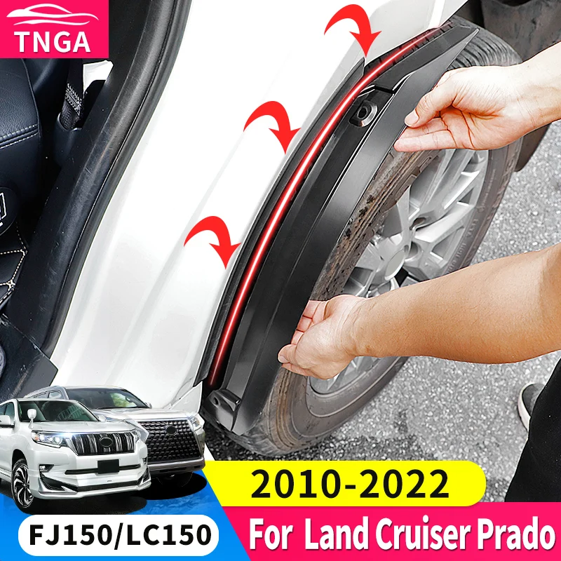 Фото 2010-2022 For Toyota Land Cruiser Prado 150, подкладка заднего колеса для крыльев и дверей автомобиля, аксессуары для модификации Lc150 Fj150 2021 2020 2019 2016 2014 2012 2011 2010 №1