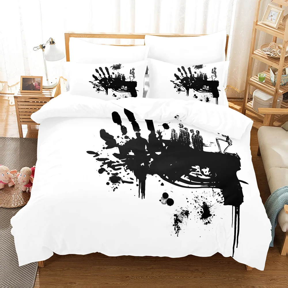 

Abstract Art Duvet Cover Set Black and White Pattern King Queen Size for Kids Boys Girls Bedding Set Polyester Comforter Cover