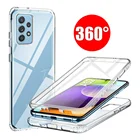 360 Полный чехол для Samsung A12 A22 A32 A52S 5G A72 прозрачный ПК + Силиконовый чехол для Galaxy A 52 S A 12 A725F A125F A526BF A326BF Capa
